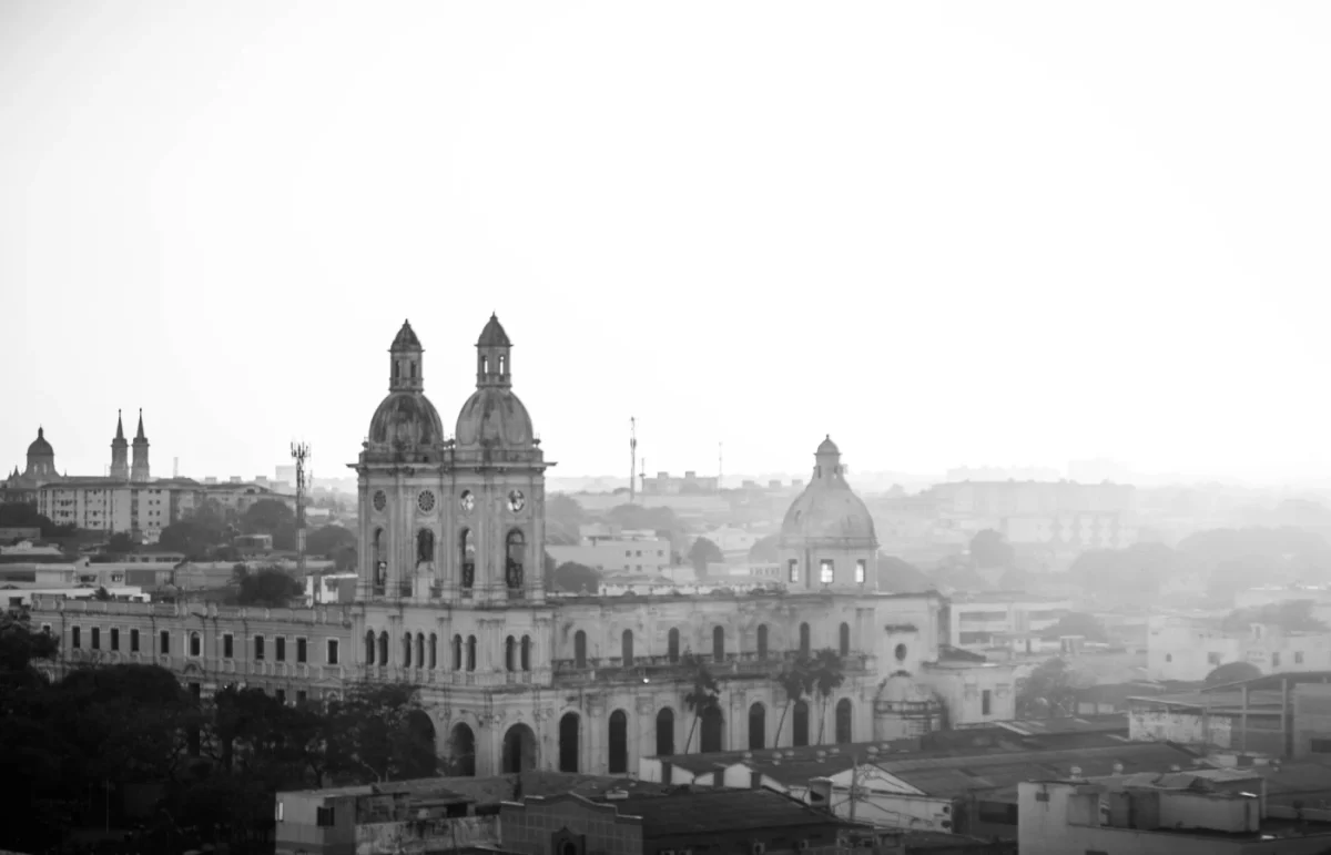 Historic photograph of a church in Barranquilla